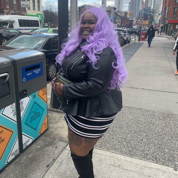 Ashley Stewart Jackets & Blazers - Faux leather jacket